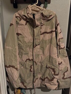 Desert Camo Hooded Jacket - Neutral Tones ECWCS cold weather field jacket